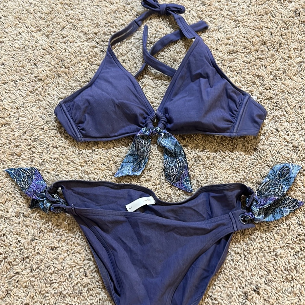purple blue bikini